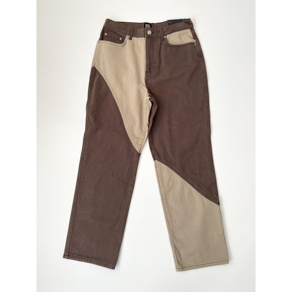 BDG Denim - New BDG Urban Outfitters Patchwork Cowboy Jean Denim Brown/Cream Women's Size 31